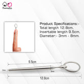 Precision dimensions of Kannasha sounding rod - 9.5cm insertable with 3-8mm taper
